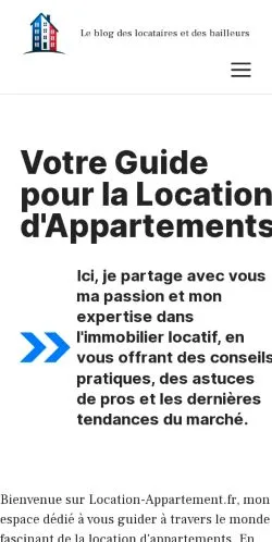 Anteprima del sito Location Appartement, media di Francia per articoli sponsorizzati