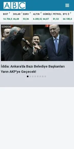 Anteprima del sito ABC Gazetesi, media di Turchia per articoli sponsorizzati