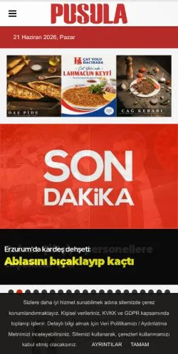 Anteprima del sito Erzurum Pusula Gazetesi, media di Turchia per articoli sponsorizzati