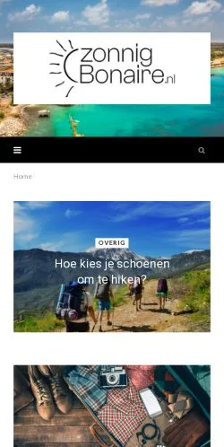 Anteprima del sito Zonnig Bonaire, media di Paesi Bassi per articoli sponsorizzati