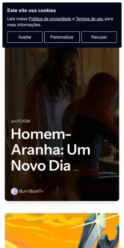 Forhåndsvisning av nettstedet Burn Book, medium fra Brasil for sponsede artikler