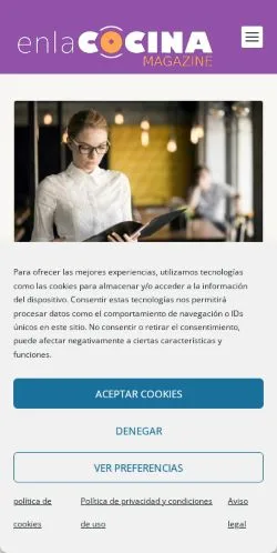 Anteprima del sito En La Cocina, media di Spagna per articoli sponsorizzati