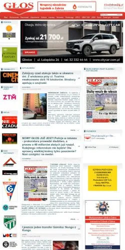 Podgląd witryny Głos Zabrza 24, medium z kraju Polska do artykułów sponsorowanych