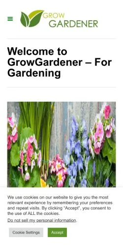 Podgląd witryny GrowGardener, medium z kraju Stany Zjednoczone do artykułów sponsorowanych