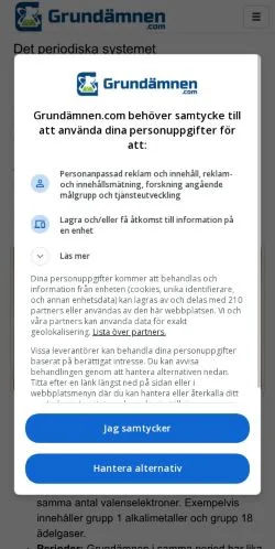 스폰서 기사용 스웨덴 매체 Grundämnen 사이트 미리보기