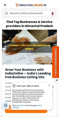 스폰서 기사용 인도 매체 Himachal Online 사이트 미리보기