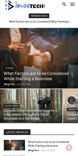 Aperçu du site iBlogTech, média de États-Unis pour articles sponsorisés