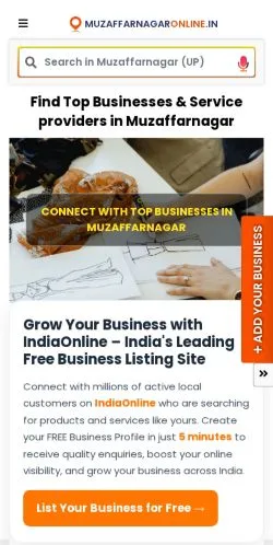Anteprima del sito Muzaffarnagar Online, media di India per articoli sponsorizzati