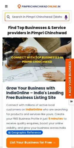 Anteprima del sito Pimpri Chinchwad Online, media di India per articoli sponsorizzati