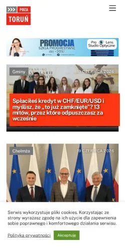Anteprima del sito Poza Toruń, media di Polonia per articoli sponsorizzati
