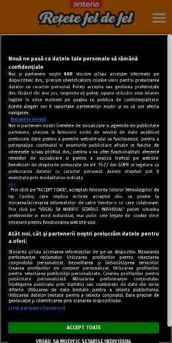 Anteprima del sito Rețete Fel de Fel, media di Romania per articoli sponsorizzati