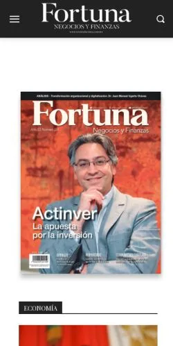 Anteprima del sito Revista Fortuna, media di Messico per articoli sponsorizzati