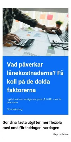 Anteprima del sito sparstrategi.se, media di Svezia per articoli sponsorizzati