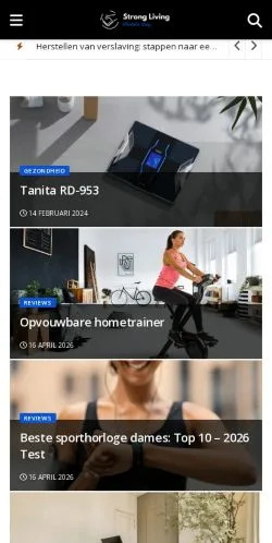スポンサード記事向けのオランダメディア、Strong Livingのサイトプレビュー