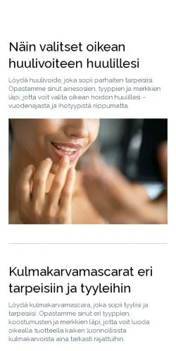 Anteprima del sito terveverkko.fi, media di Finlandia per articoli sponsorizzati