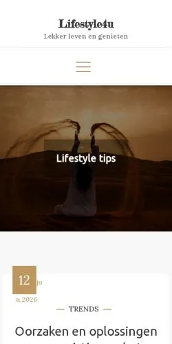 Anteprima del sito Lifestyle4u, media di Paesi Bassi per articoli sponsorizzati