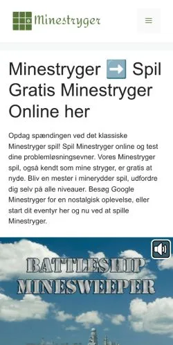 Podgląd witryny Minestryger Gratis, medium z kraju Dania do artykułów sponsorowanych