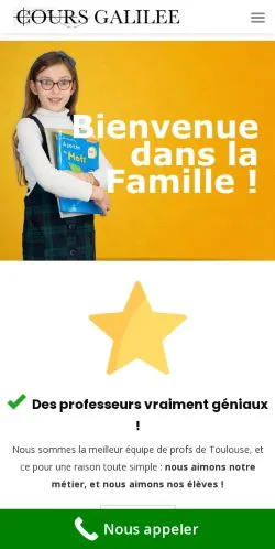 Anteprima del sito Cours Galilée, media di Stati Uniti per articoli sponsorizzati
