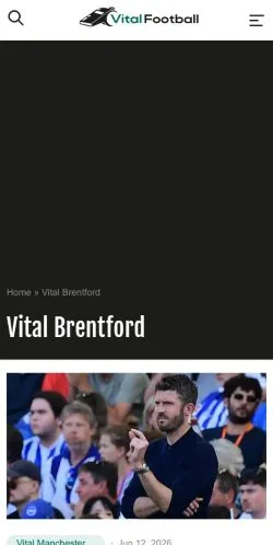 Anteprima del sito Vital Football Brentford, media di Regno Unito per articoli sponsorizzati