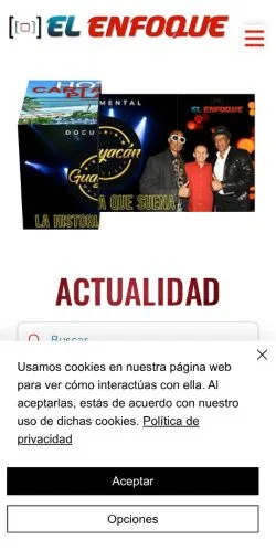 Pré-visualização do site EL ENFOQUE COLOMBIA, meio de Espanha para artigos patrocinados