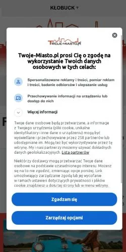 Podgląd witryny Kłobuck Twoje Miasto, medium z kraju Polska do artykułów sponsorowanych