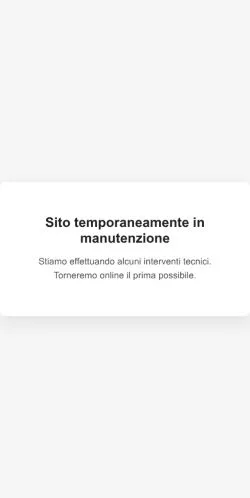 Pré-visualização do site Sito in manutenzione, meio de Itália para artigos patrocinados
