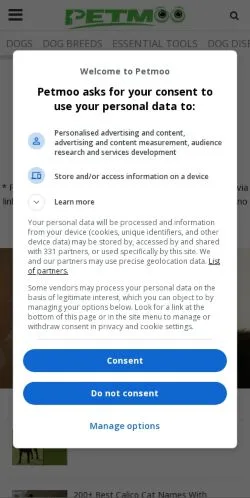 Preview of the Petmoo website, a media outlet in United States for sponsored articles