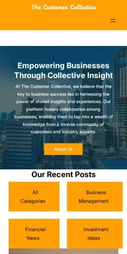 Voorbeeld van de site The Customer Collective, medium uit Verenigde Staten voor gesponsorde artikelen