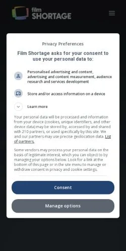 Anteprima del sito Film Shortage, media di Stati Uniti per articoli sponsorizzati