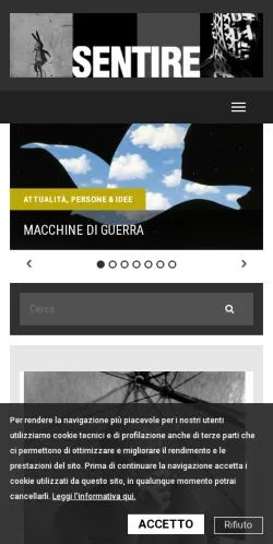 Anteprima del sito Giornale Sentire, media di Italia per articoli sponsorizzati