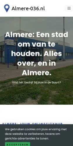 Anteprima del sito Almere- Almere, media di Paesi Bassi per articoli sponsorizzati