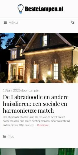 Anteprima del sito Beste Lampen, media di Paesi Bassi per articoli sponsorizzati