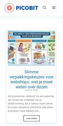 スポンサード記事向けのオランダメディア、Picobitのサイトプレビュー