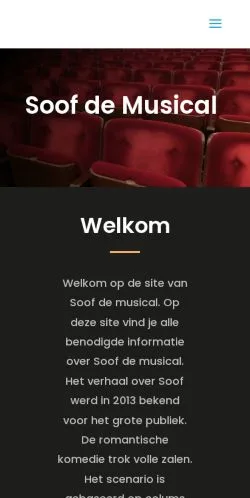 Podgląd witryny Soof De Musical, medium z kraju Holandia do artykułów sponsorowanych