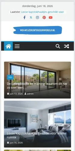 Podgląd witryny WegWijzer Interieur Wereld, medium z kraju Holandia do artykułów sponsorowanych
