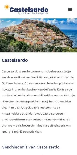 Podgląd witryny Castelsardo Sardinië, medium z kraju Holandia do artykułów sponsorowanych