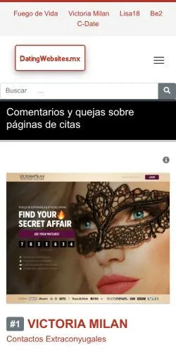 Anteprima del sito DatingWebsites, media di Messico per articoli sponsorizzati