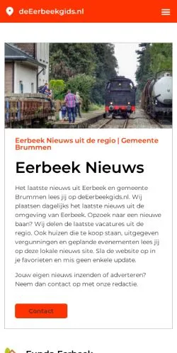 Anteprima del sito Eerbeek Laatste Nieuws, media di Paesi Bassi per articoli sponsorizzati