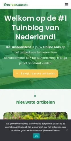 Forhåndsvisning av nettstedet DeTuinAssistent, medium fra Nederland for sponsede artikler