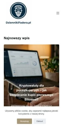 Anteprima del sito DziennikiFadera, media di Polonia per articoli sponsorizzati