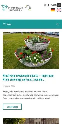 Anteprima del sito Inspirowani Natura, media di Polonia per articoli sponsorizzati