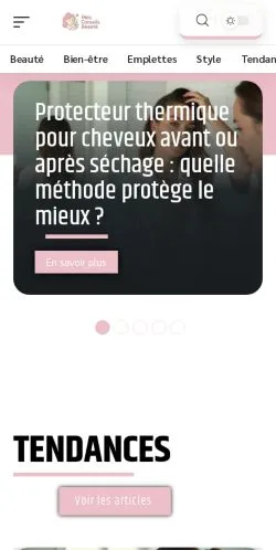 スポンサード記事向けのフランスメディア、Mes Conseils Beautéのサイトプレビュー