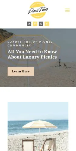 Aperçu du site Picnic Times, média de États-Unis pour articles sponsorisés