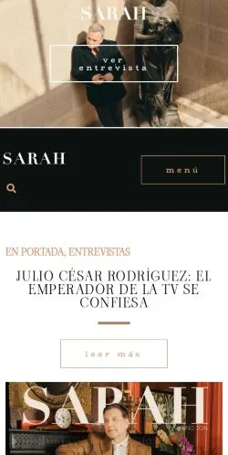 스폰서 기사용 스페인 매체 Revista Sarah 사이트 미리보기