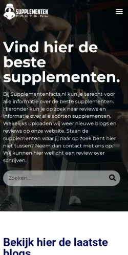 스폰서 기사용 네덜란드 매체 Supplementen Facts 사이트 미리보기