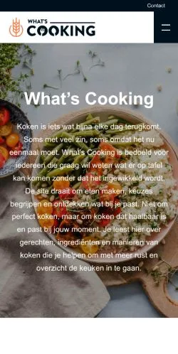 Anteprima del sito What's Cooking, media di Paesi Bassi per articoli sponsorizzati