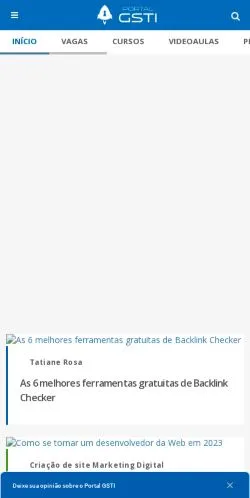 Anteprima del sito Portal GSTI, media di Brasile per articoli sponsorizzati