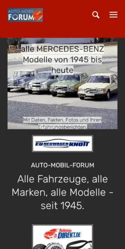 Anteprima del sito auto-mobil-forum, media di Germania per articoli sponsorizzati