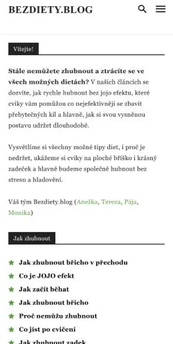 Anteprima del sito Bezdiety, media di Cechia per articoli sponsorizzati