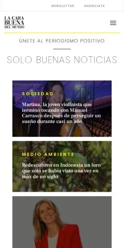 Anteprima del sito La Cara Buena del Mundo, media di Spagna per articoli sponsorizzati
